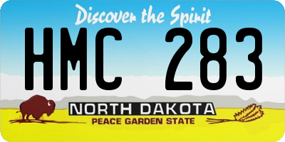ND license plate HMC283