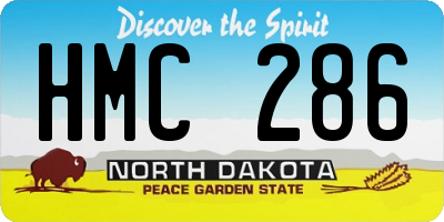 ND license plate HMC286