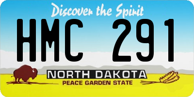 ND license plate HMC291