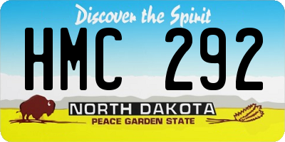 ND license plate HMC292