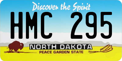 ND license plate HMC295