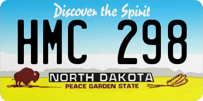 ND license plate HMC298