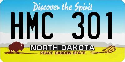 ND license plate HMC301
