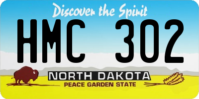 ND license plate HMC302
