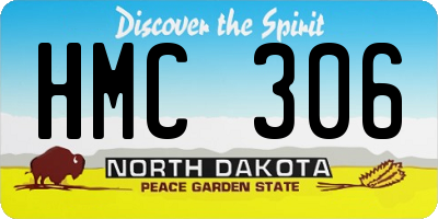 ND license plate HMC306