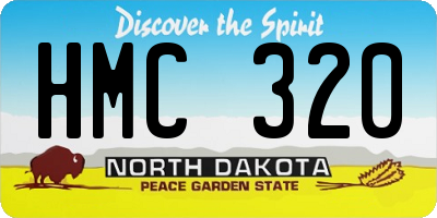 ND license plate HMC320