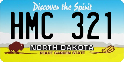 ND license plate HMC321