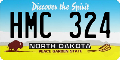 ND license plate HMC324
