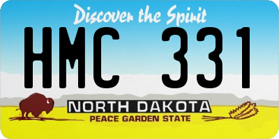 ND license plate HMC331
