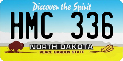 ND license plate HMC336