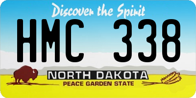 ND license plate HMC338