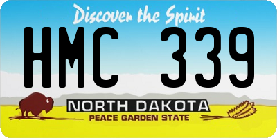 ND license plate HMC339