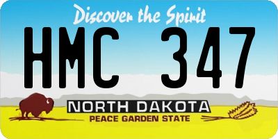 ND license plate HMC347