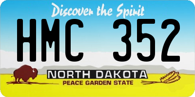 ND license plate HMC352