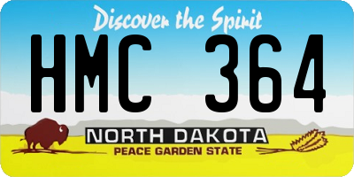 ND license plate HMC364
