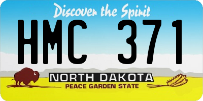 ND license plate HMC371