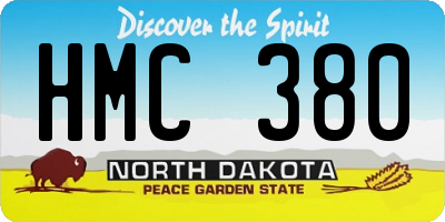 ND license plate HMC380