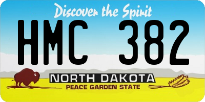 ND license plate HMC382