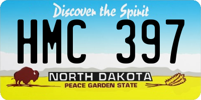 ND license plate HMC397