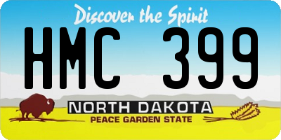 ND license plate HMC399