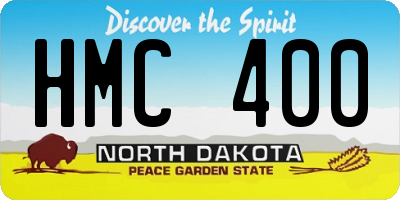 ND license plate HMC400