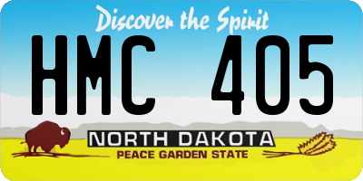 ND license plate HMC405