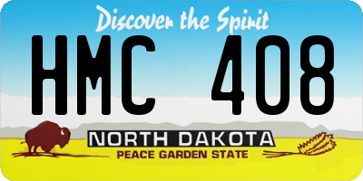 ND license plate HMC408