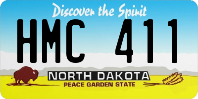 ND license plate HMC411