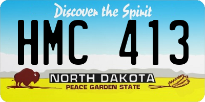 ND license plate HMC413
