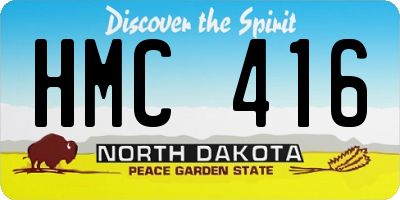 ND license plate HMC416