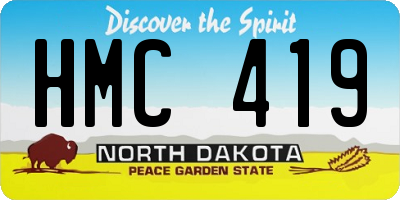 ND license plate HMC419