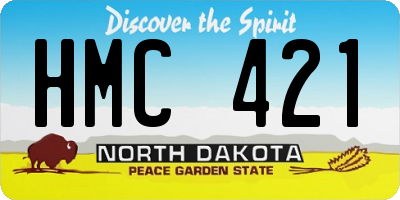 ND license plate HMC421