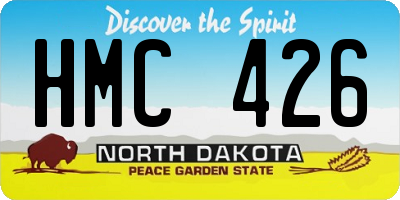 ND license plate HMC426