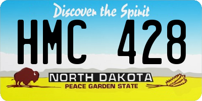 ND license plate HMC428