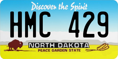 ND license plate HMC429