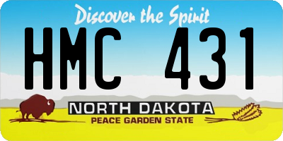 ND license plate HMC431