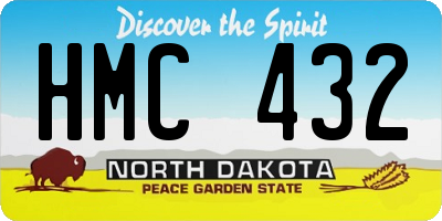 ND license plate HMC432