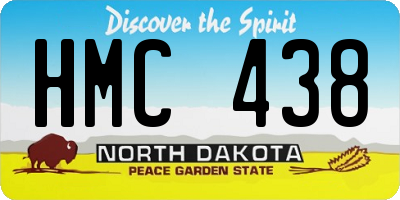 ND license plate HMC438