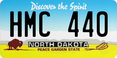 ND license plate HMC440