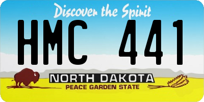 ND license plate HMC441