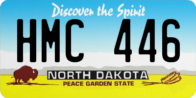 ND license plate HMC446