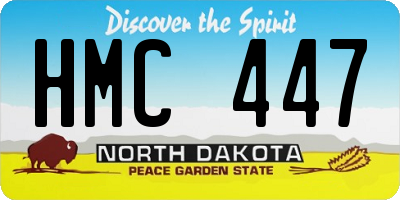 ND license plate HMC447