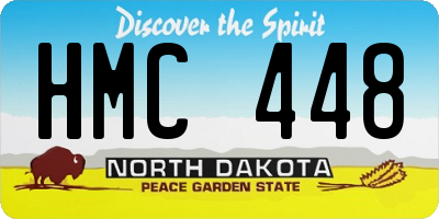 ND license plate HMC448