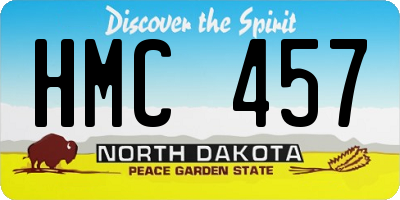 ND license plate HMC457