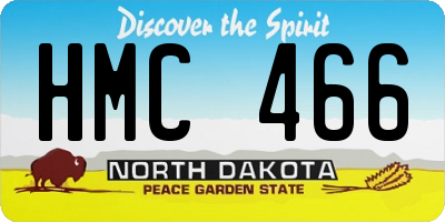 ND license plate HMC466