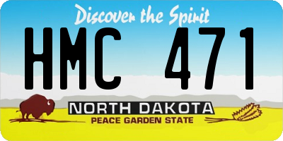 ND license plate HMC471