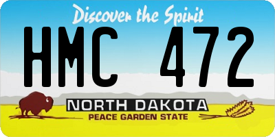 ND license plate HMC472