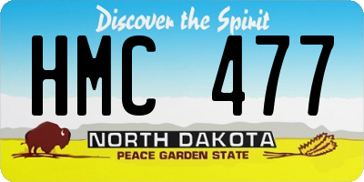ND license plate HMC477
