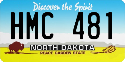 ND license plate HMC481
