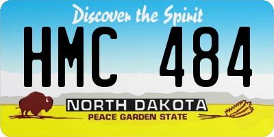 ND license plate HMC484